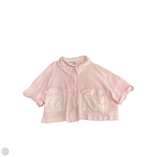 Top Short Sleeve By Bucketlist In Pink, Size: L