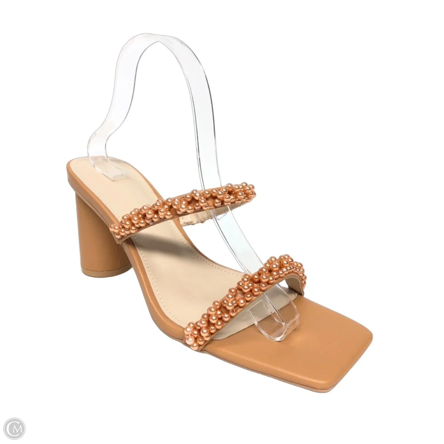 Sandals Heels Block By Clothes Mentor In Orange, Size: 11