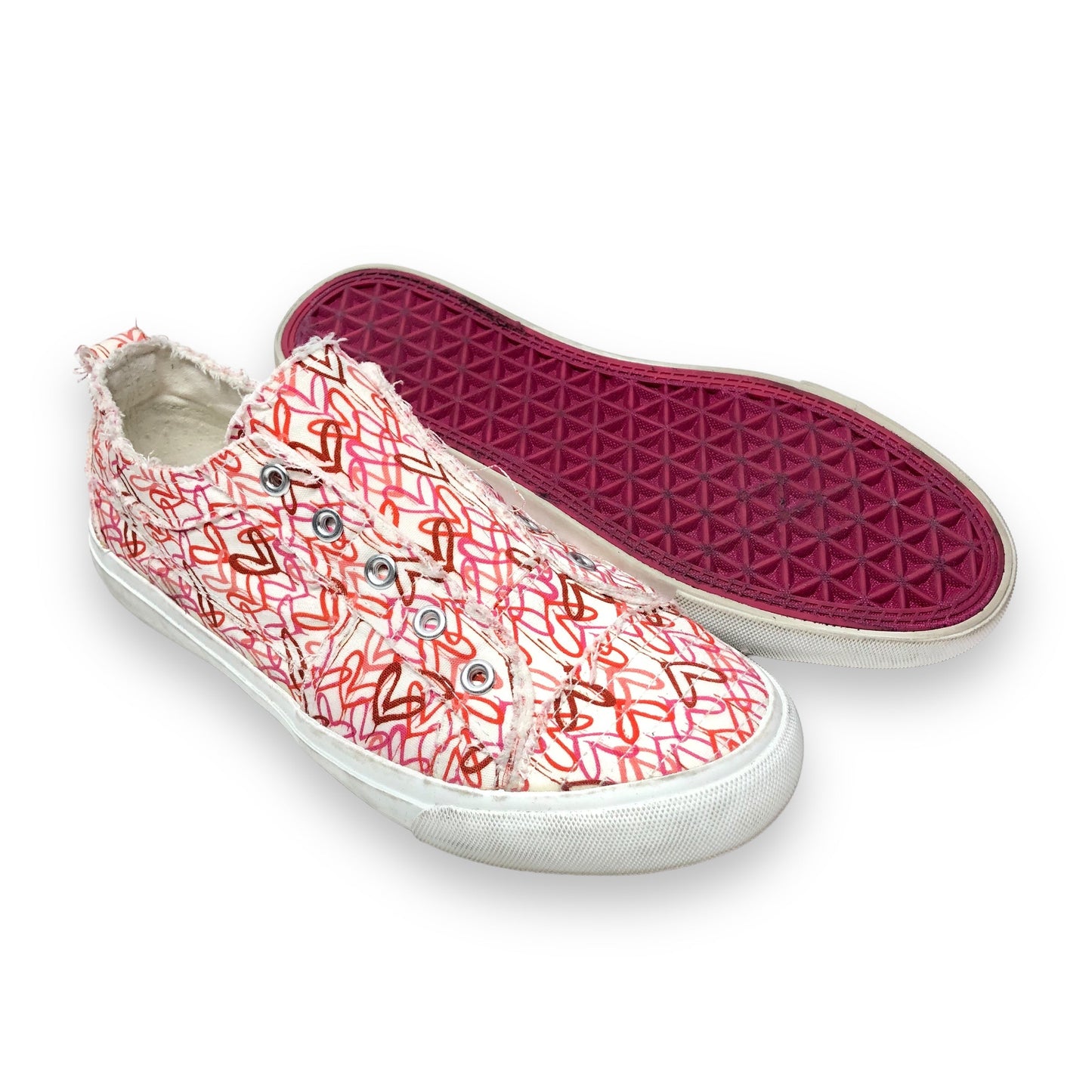 Pink & White Shoes Sneakers Corkys, Size 9