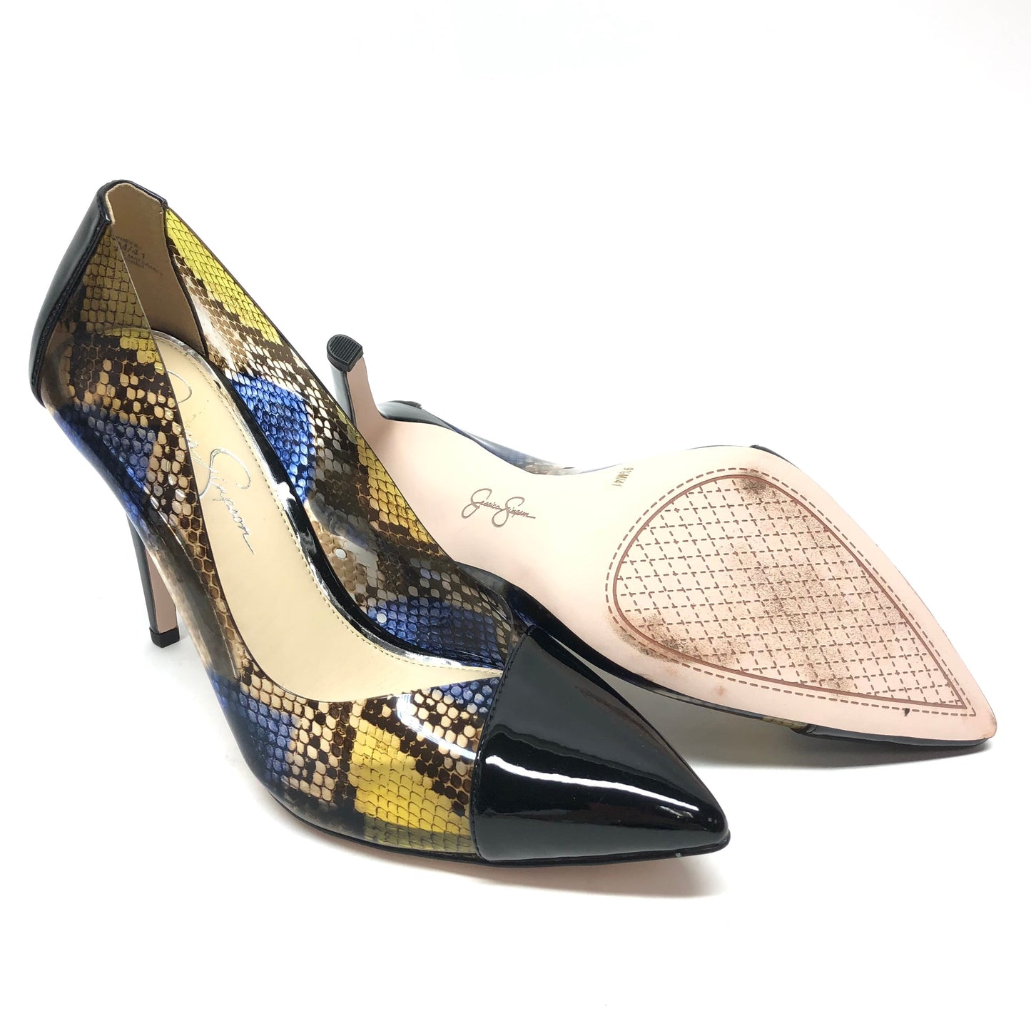 Black & Blue Shoes Heels Stiletto Jessica Simpson, Size 9.5