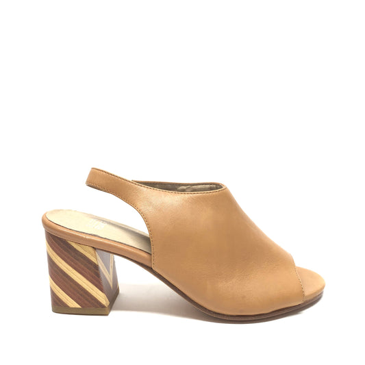 Sandals Heels Block By Eileen Fisher In Tan, Size: 7.5