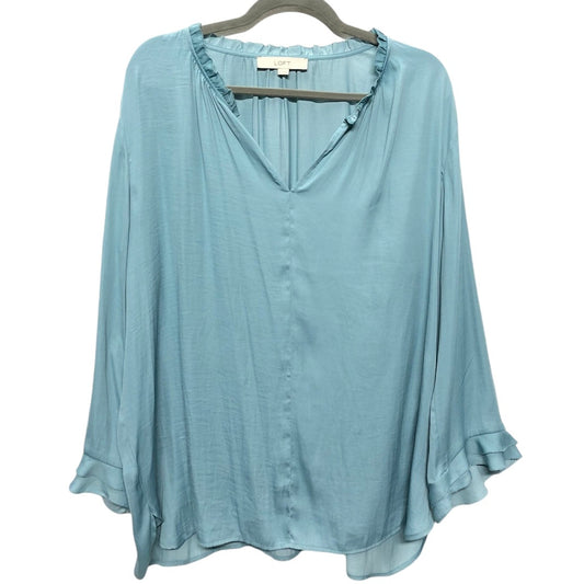 Top 3/4 Sleeve By Loft In Blue, Size: Xl