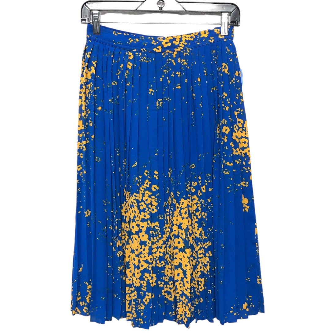 Skirt Midi By J. Crew In Blue & Yellow, Size: 0