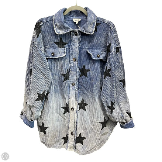 Jacket Shirt By Bibi In Blue, Size: S