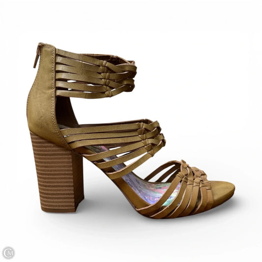 Sandals Heels Block By Madden Girl In Tan, Size: 8
