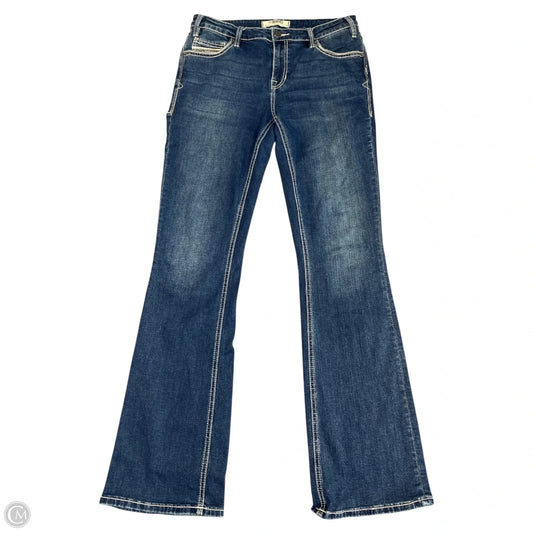 Jeans Boot Cut By Rock & Roll In Blue Denim, Size: L
