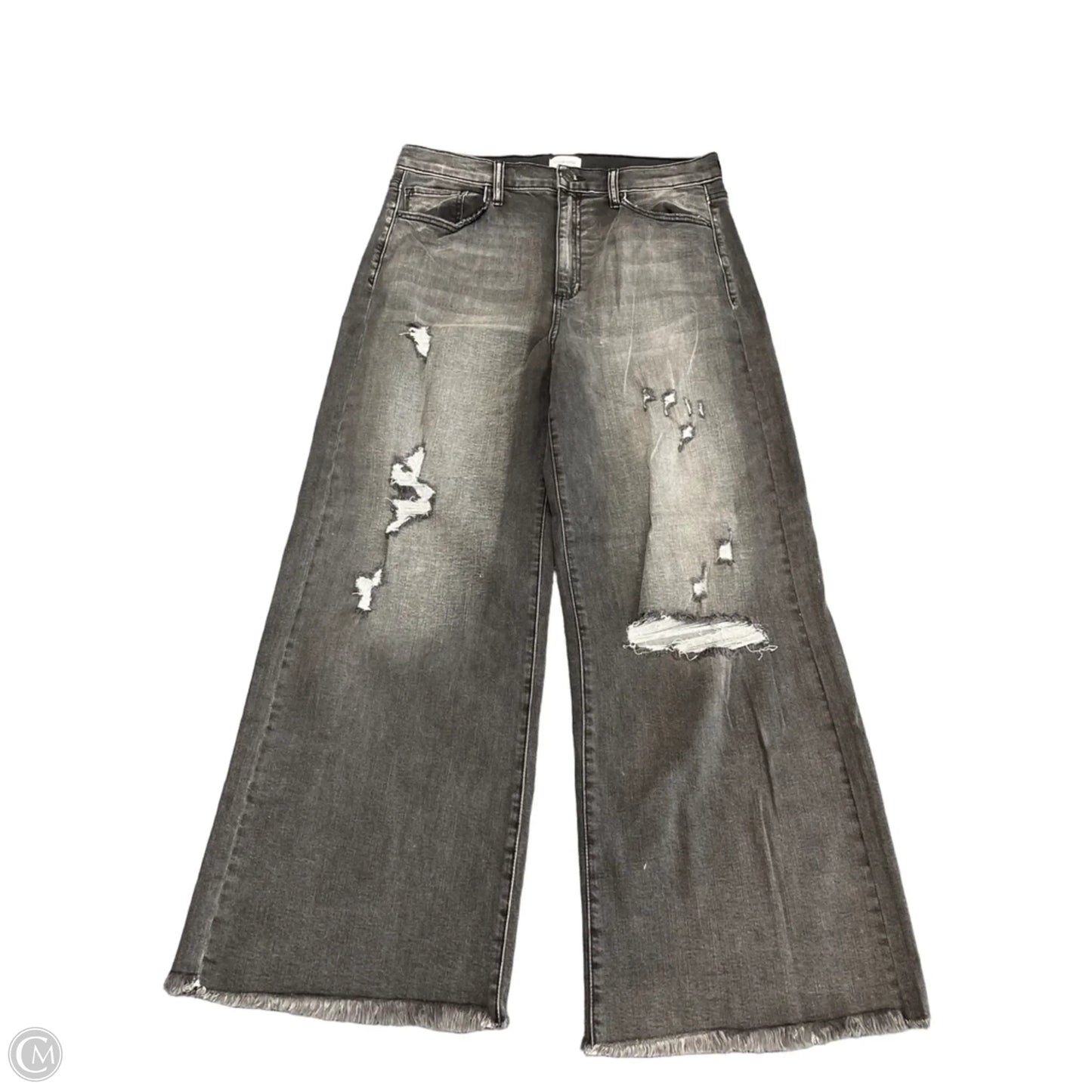 Jeans Wide Leg By Sneak Peek In Black Denim, Size: L