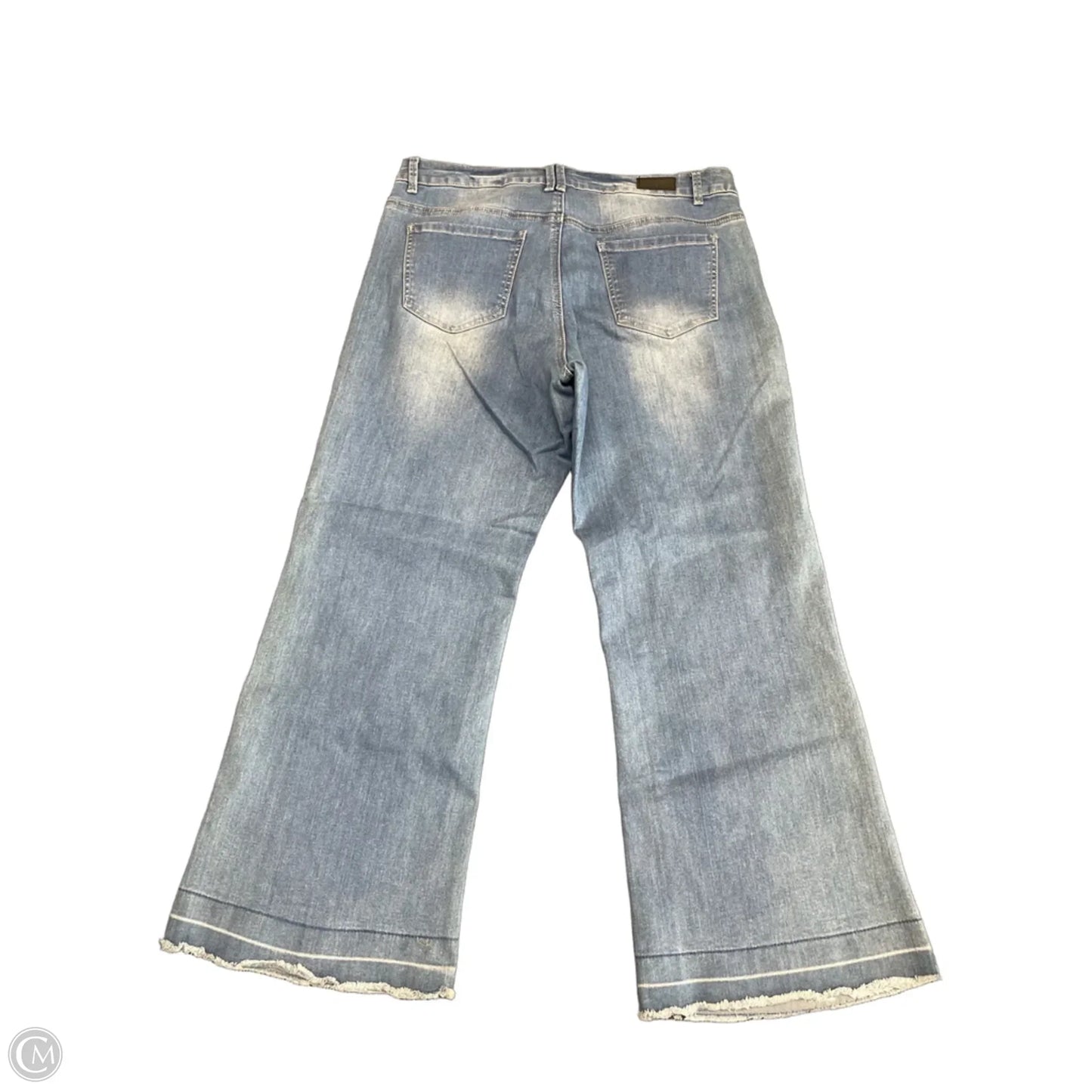 Jeans Flared By Lucky & Blessed In Blue Denim, Size: 14