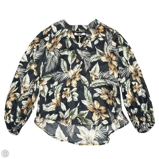 Top Long Sleeve By Tommy Bahama In Floral Print, Size: Xs