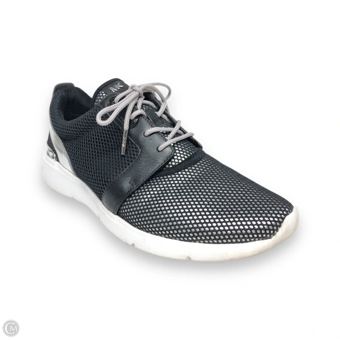Shoes Sneakers By Michael By Michael Kors In Black & Silver, Size: 10