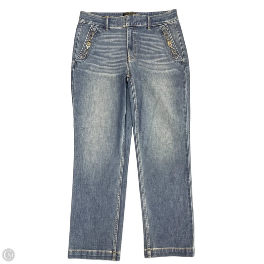 Jeans Straight By White House Black Market In Blue Denim, Size: 12