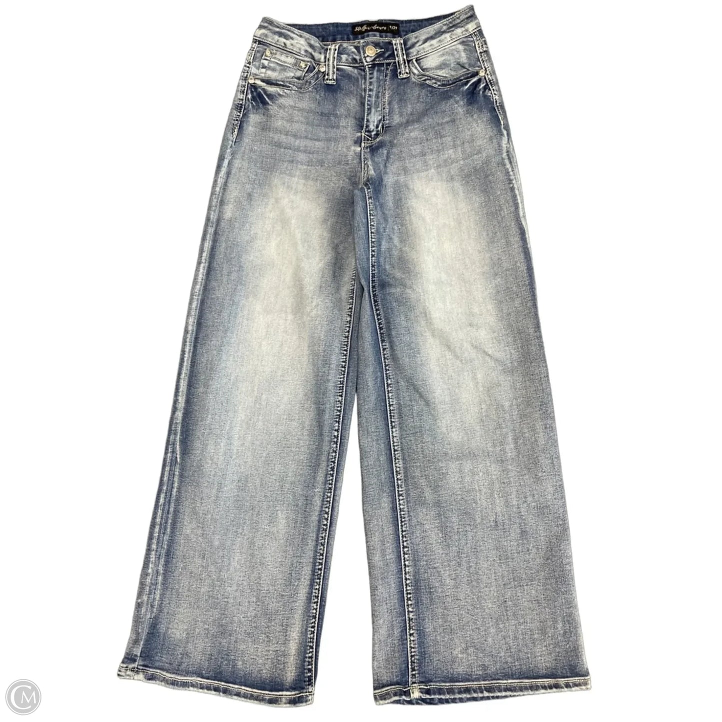 Jeans Wide Leg By Clothes Mentor In Blue Denim, Size: 8