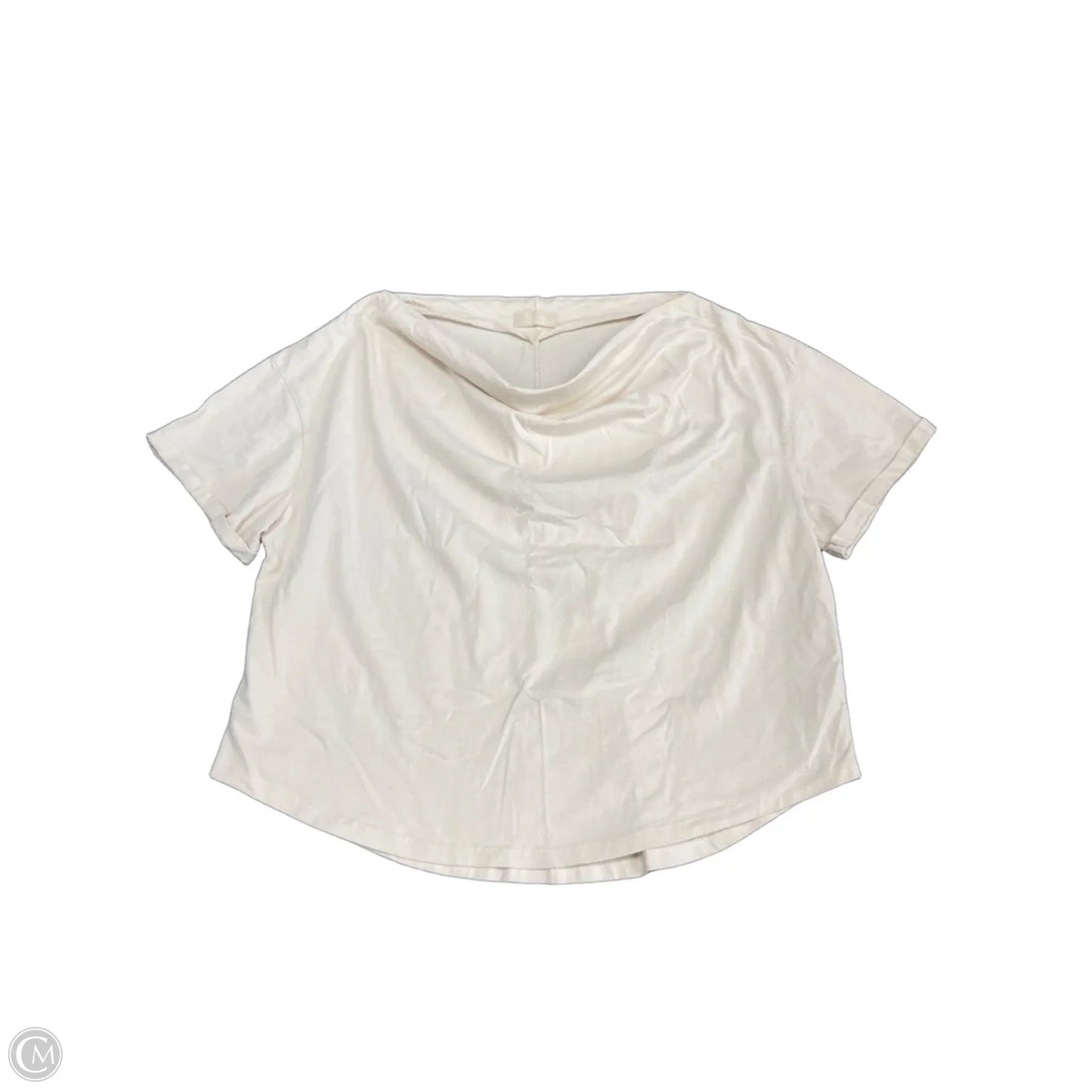 Top Short Sleeve By Clothes Mentor In Cream, Size: M