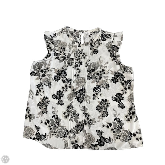 Top Sleeveless By Elle In Black & White, Size: Xl