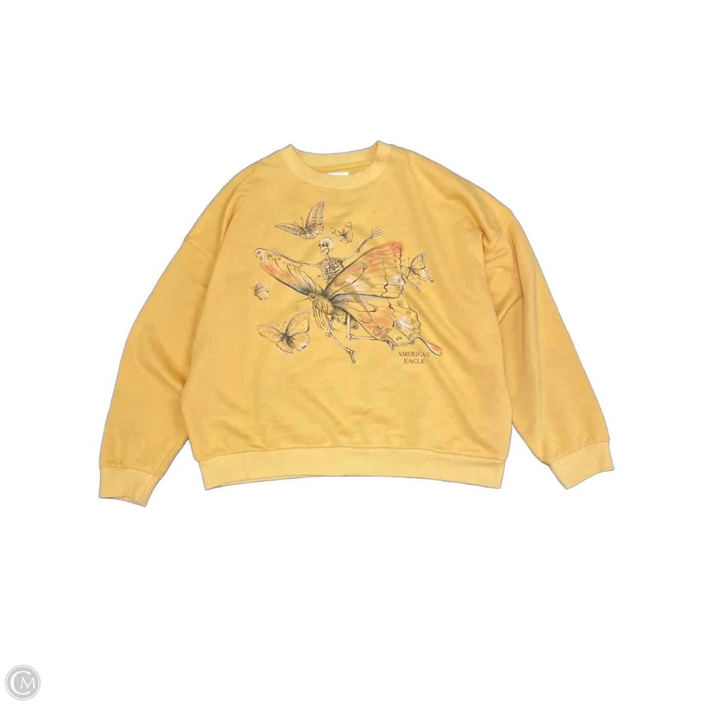 Sweatshirt Crewneck By American Eagle In Yellow, Size: Xl