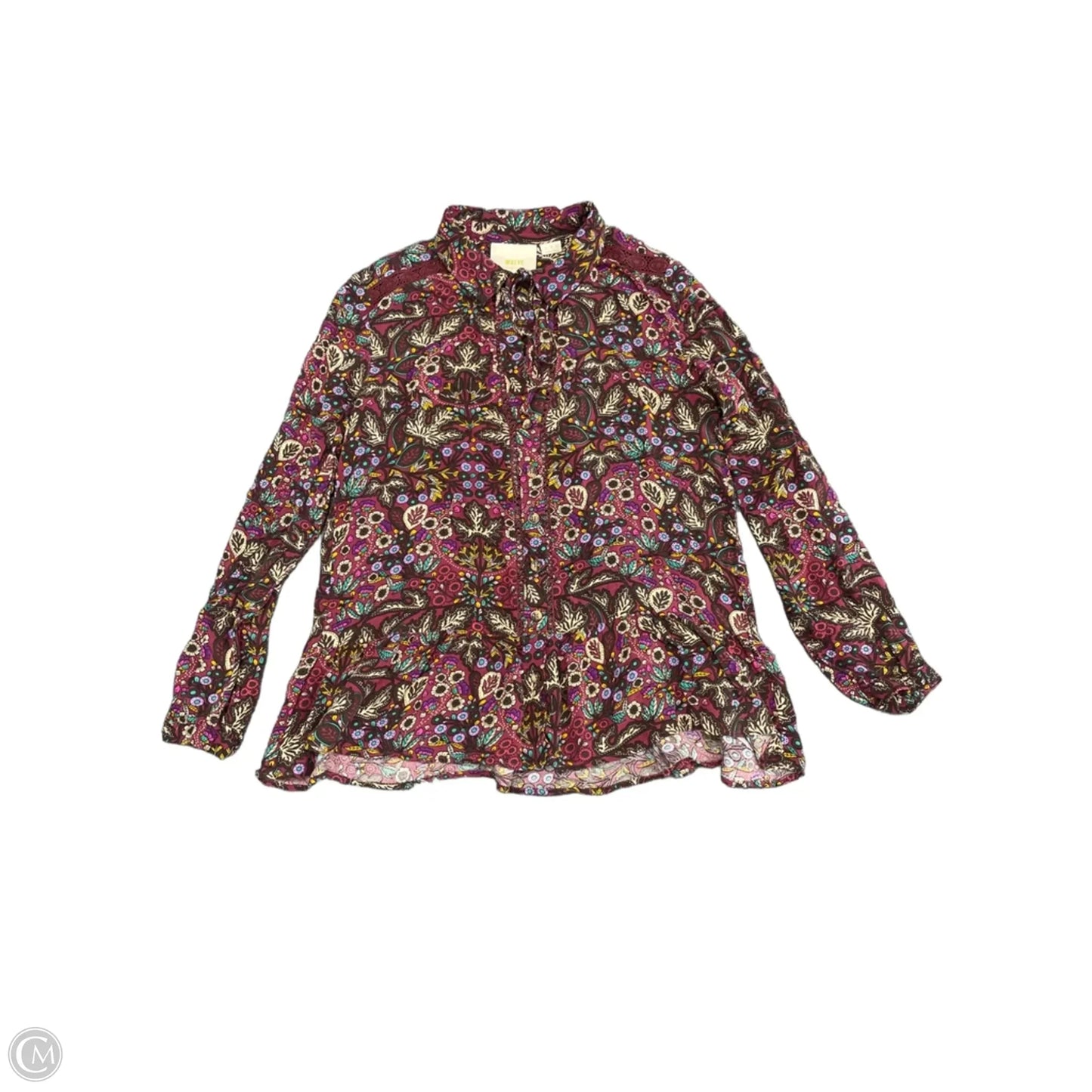 Top Long Sleeve By Maeve In Purple, Size: 4