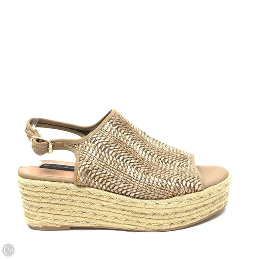 Sandals Heels Wedge By Steve Madden In Beige, Size: 10