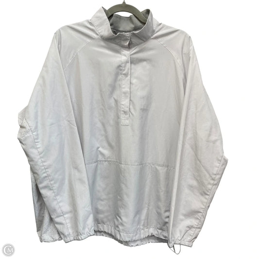 Jacket Windbreaker By Eddie Bauer In Grey, Size: Xl