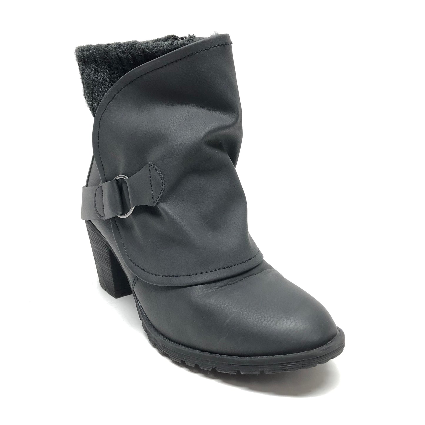 Boots Ankle Heels By Clothes Mentor In Black & Grey, Size: 8