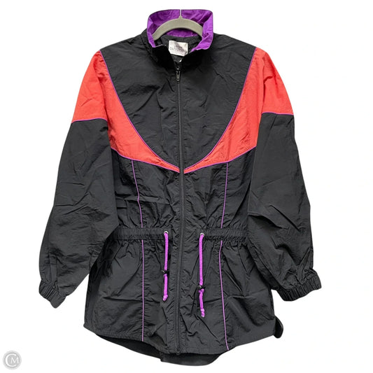Jacket Windbreaker By Urban Outfitters In Black & Pink, Size: M
