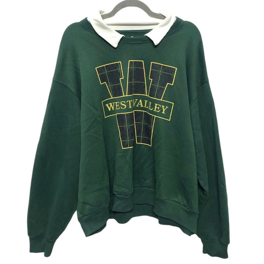 Sweatshirt Collar By Hollister In Green, Size: Xl