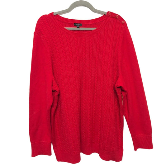 Sweater By Talbots In Red, Size: 2x