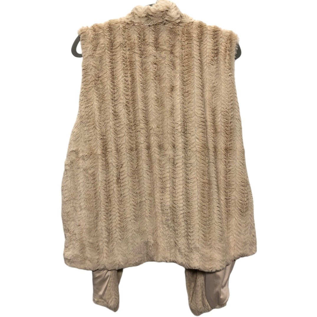 Vest Faux Fur & Sherpa By Cato In Cream, Size: Xl