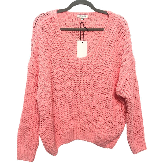 Sweater By Andree By Unit In Pink, Size: M