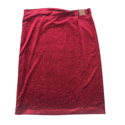 Skirt Midi By Anne Klein In Red, Size: L