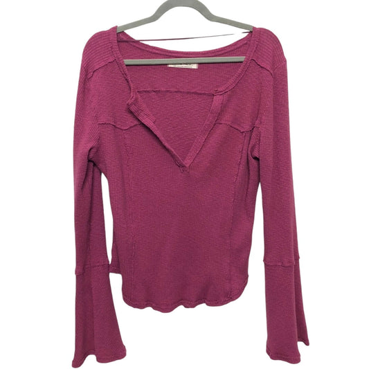 Top Long Sleeve By We The Free In Purple, Size: L