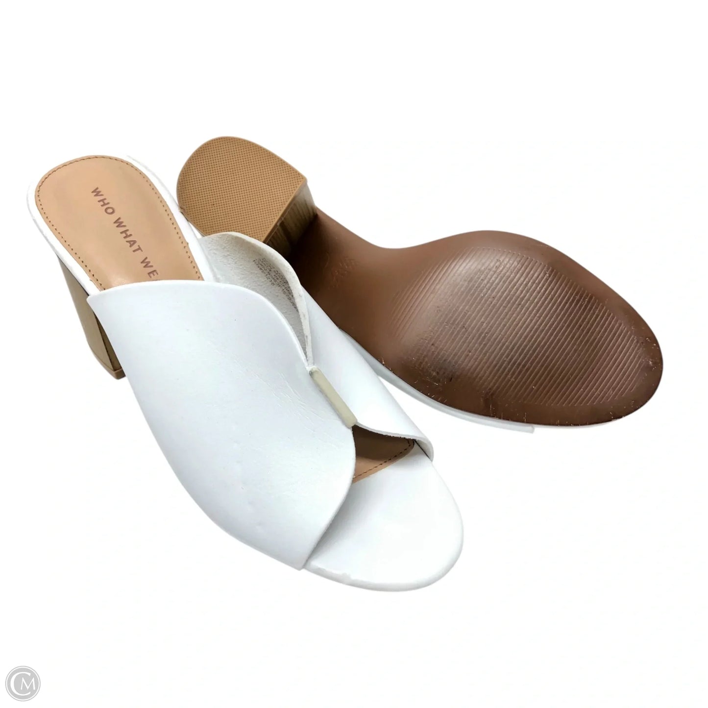 Shoes Heels Block By Who What Wear In White, Size: 8