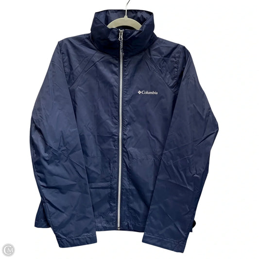 Jacket Windbreaker By Columbia In Navy, Size: S