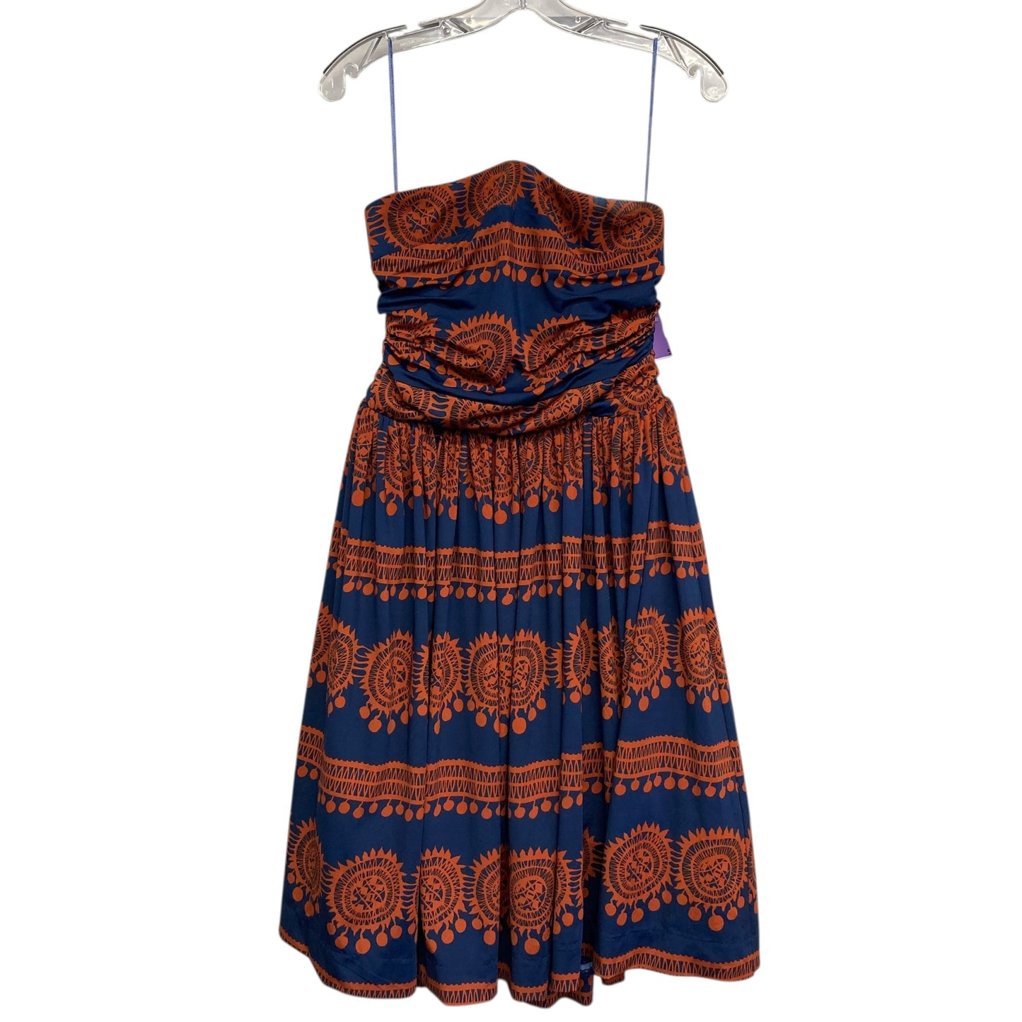 Dress Party Short By Anthropologie In Blue & Orange, Size:S