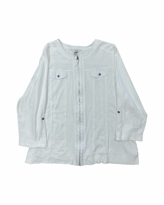 Jacket Other By Cj Banks In White, Size:2X