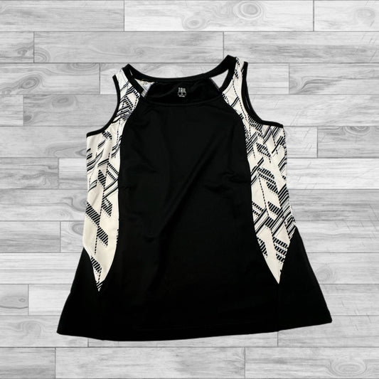 Athletic Tank Top By Tail In Black & White, Size: S