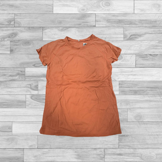 Athletic Top Short Sleeve By Athleta In Coral, Size: L