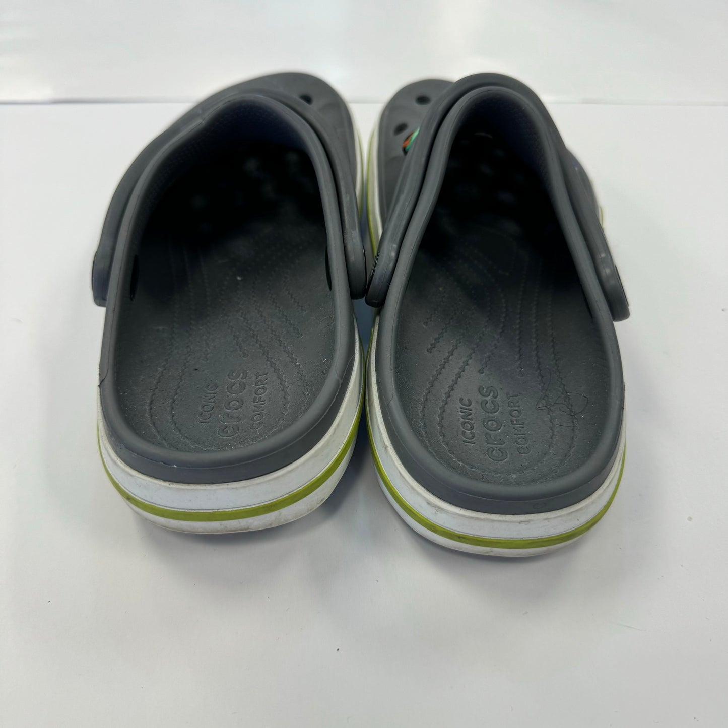 Grey Shoes Athletic Crocs, Size 8