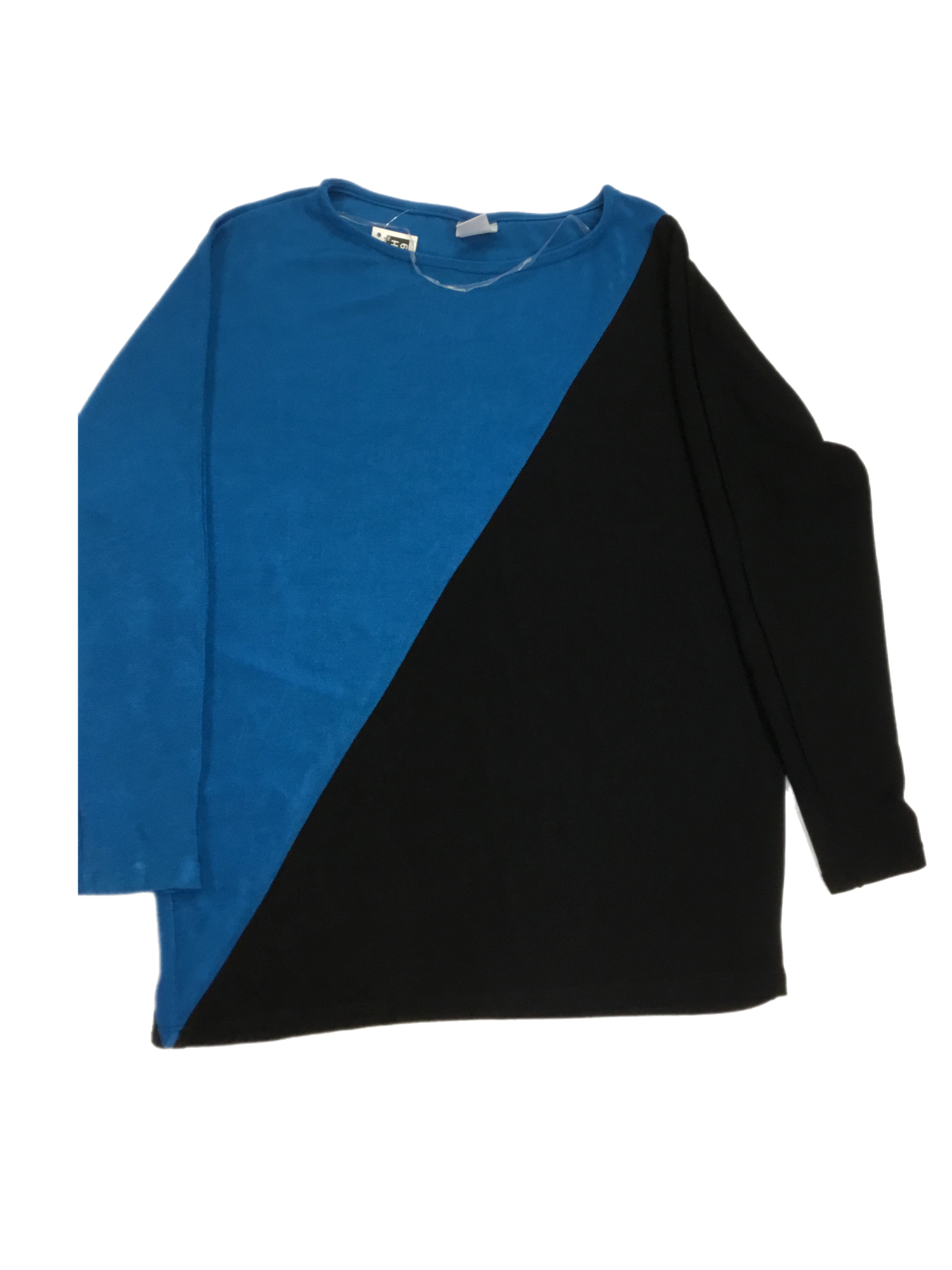 Top Long Sleeve By Chicos In Black & Blue, Size: 0r