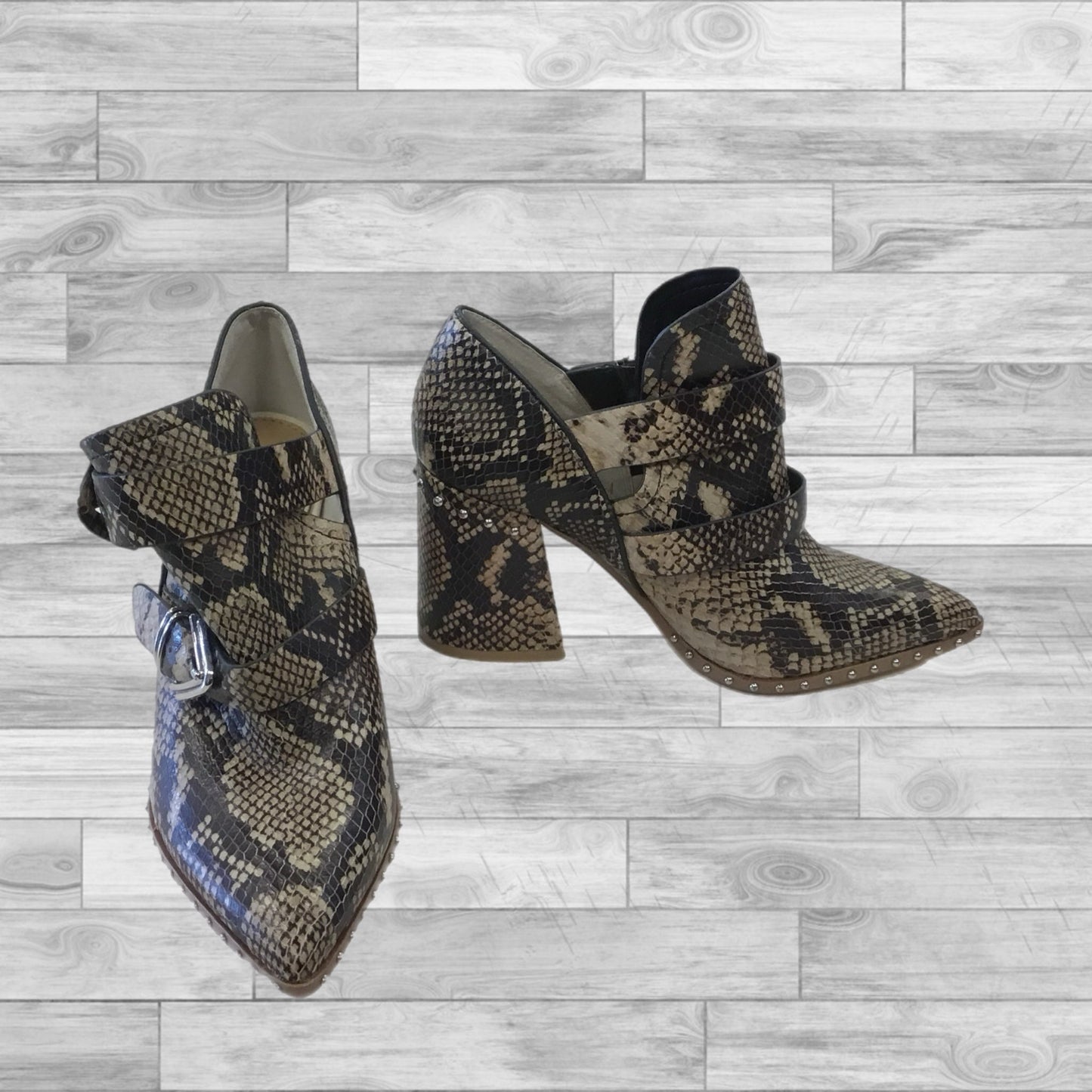 Shoes Heels Block By Gianni Bini In Snakeskin Print