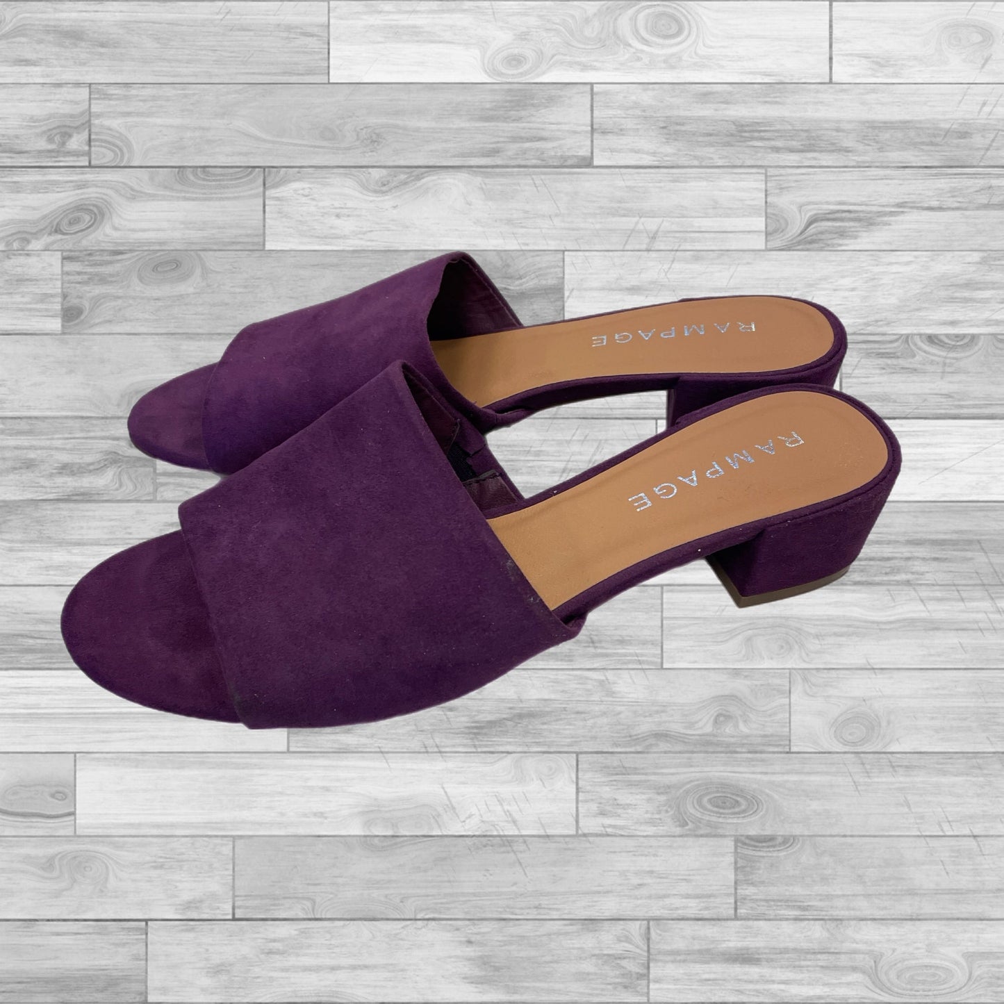 Shoes Heels Block By Rampage In Purple, Size: 9