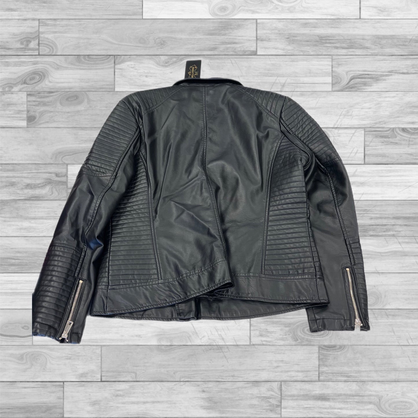 Jacket Leather By Clothes Mentor In Black, Size: Xl