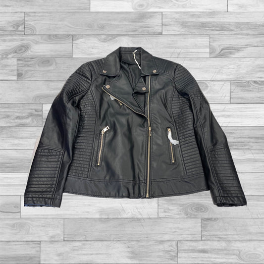 Jacket Leather By Clothes Mentor In Black, Size: Xl