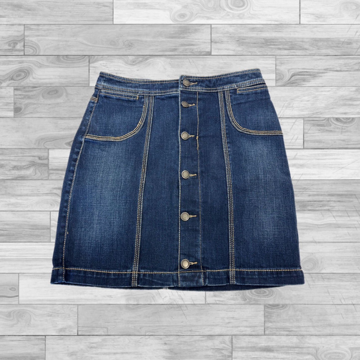 Skirt Mini & Short By Christopher And Banks In Blue Denim, Size: 4