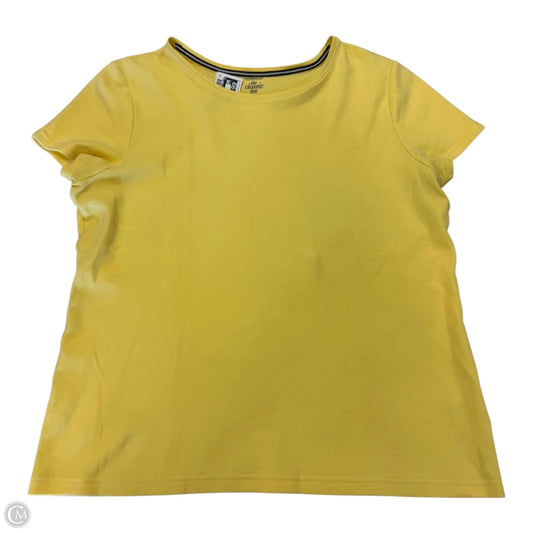 Top Short Sleeve Basic By Croft And Barrow In Yellow, Size: S