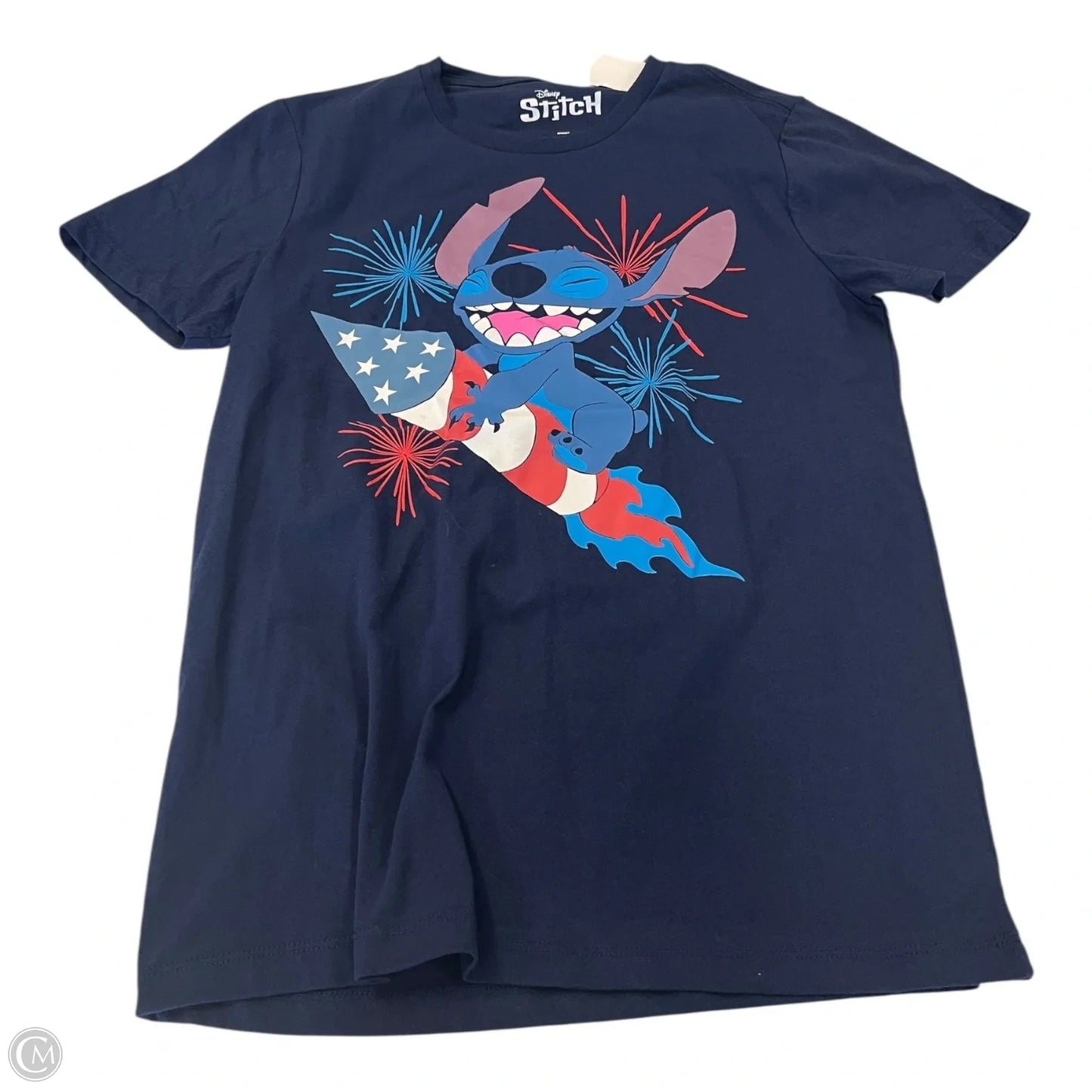 Top Short Sleeve Basic By Disney Store In Navy, Size: M