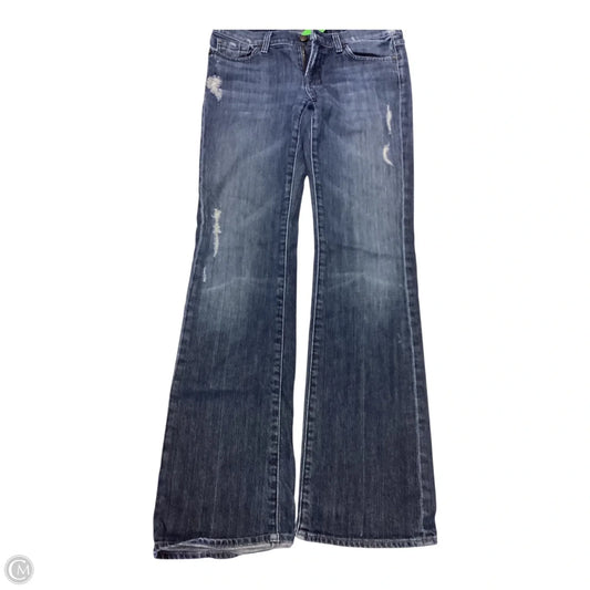 Jeans Straight By 7 For All Mankind In Blue Denim, Size: 8
