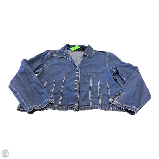 Jacket Denim By Clothes Mentor In Blue Denim, Size: 18