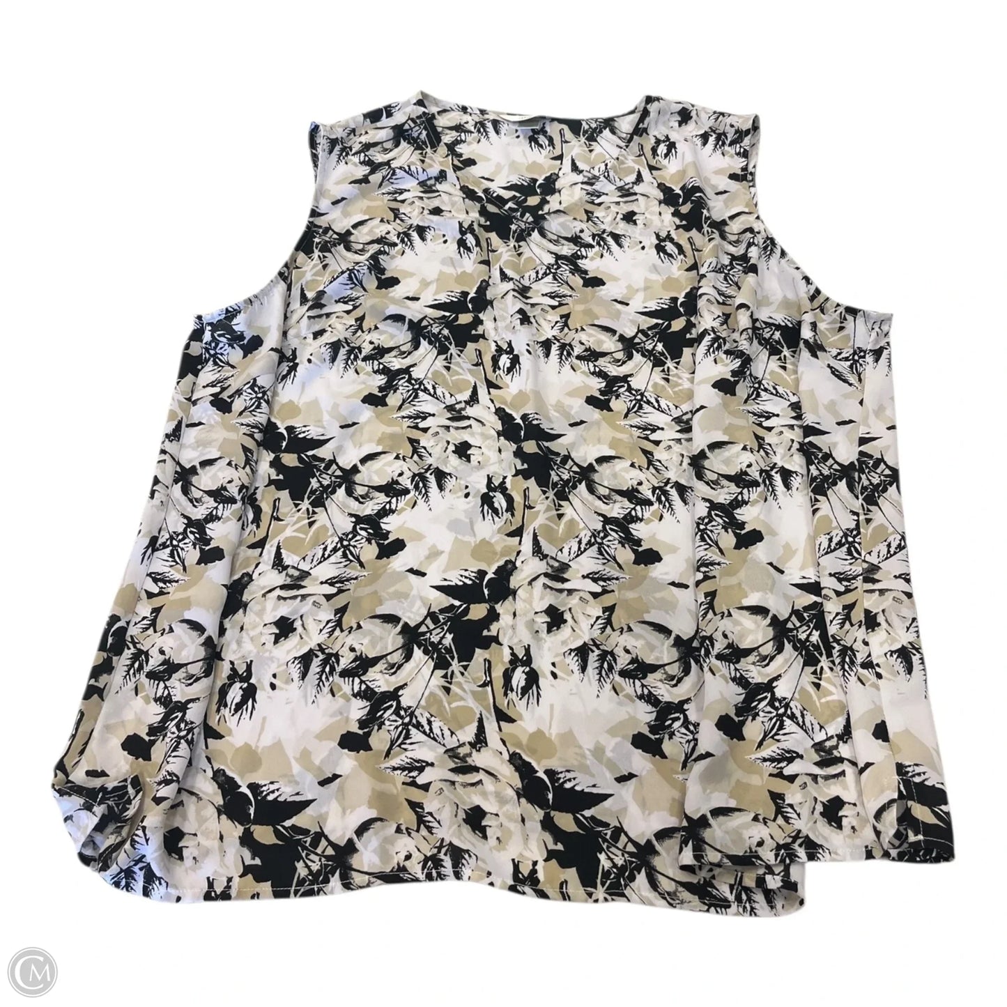 Top Sleeveless By Cj Banks In Black & White, Size: 3x