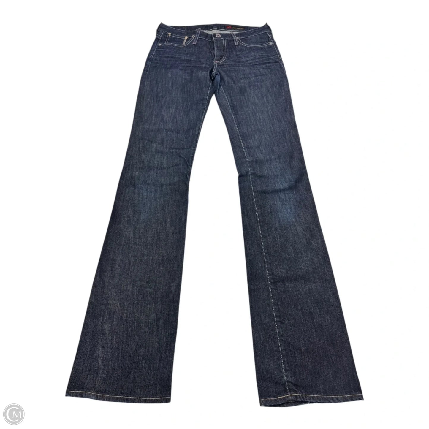 Jeans Straight By Adriano Goldschmied In Blue Denim, Size: 4