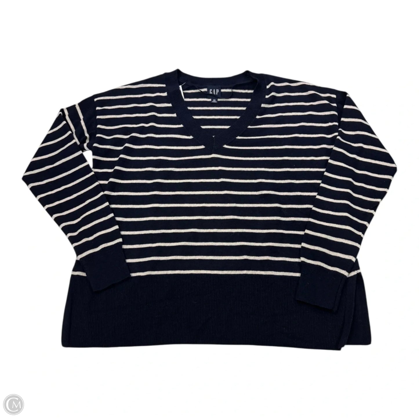 Top Long Sleeve By Gap In Striped Pattern, Size: Xs